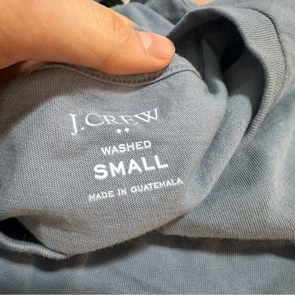 J crew slate blue Long-sleeve jersey tee - Picture 3 of 4